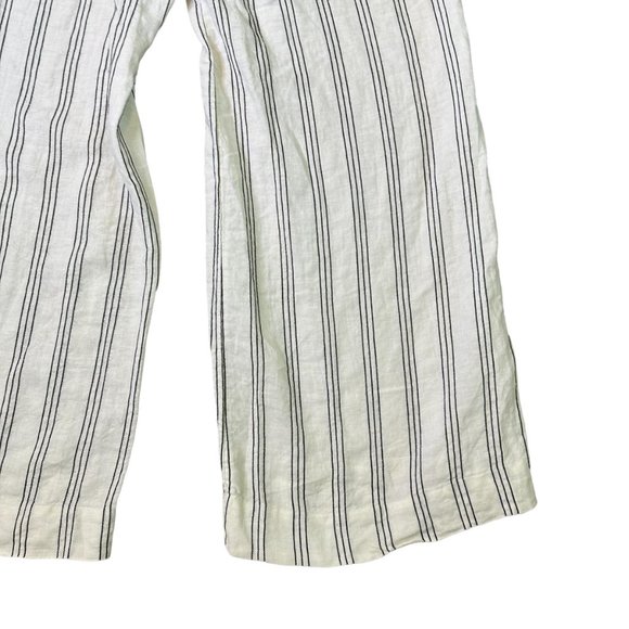 & Other Stories Linen Blend Jumpsuit Stripe White Open Back Size 6 Women's - Picture 6 of 16